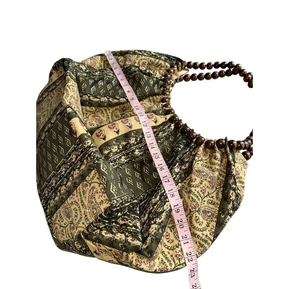 AMICI Boho Tote Bag with Wooden Bead Handles - Picture 8 of 8